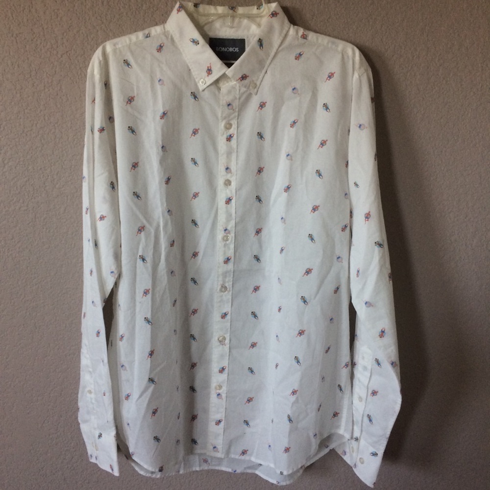 Men’s Bonobos long sleeve shirt men at pool - Picture 3 of 8